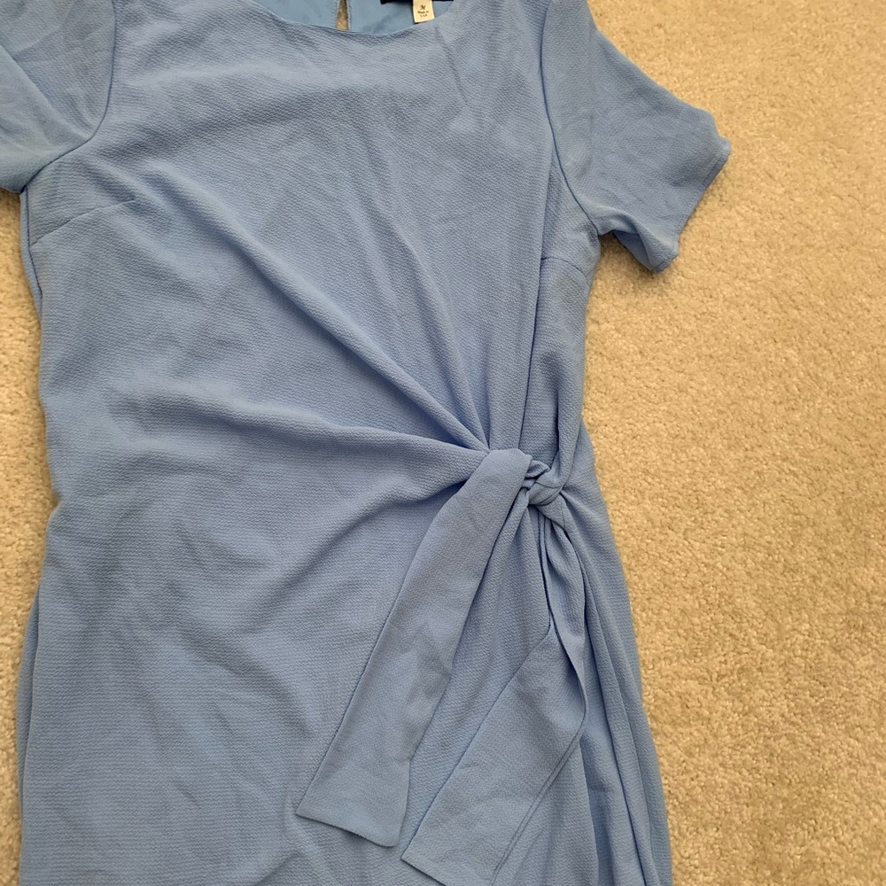 Blue Rain Side Tie Dress